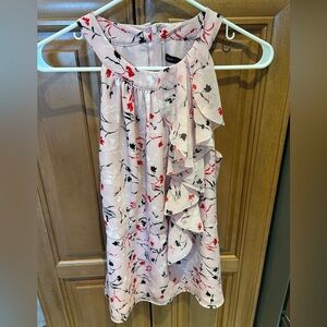 White House Black Market Blush Pink Floral tank top